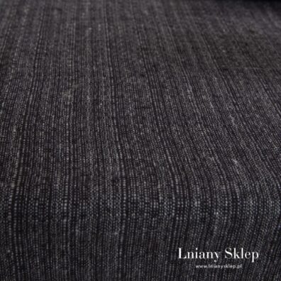 Przędza lniana czarna i szara.