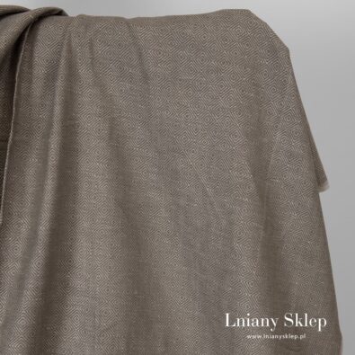 Tkanina wytkana w brązowe romby.