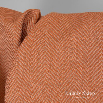 Pomarańczowa tkanina w romby.