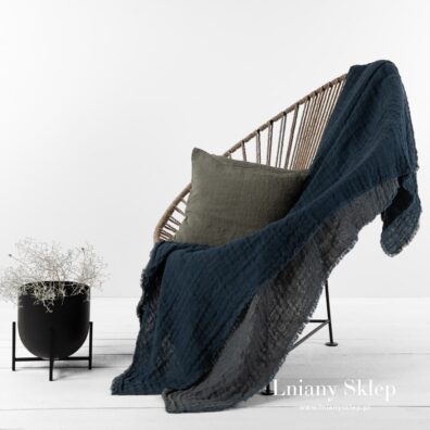 TALISMAN granatowy pled.