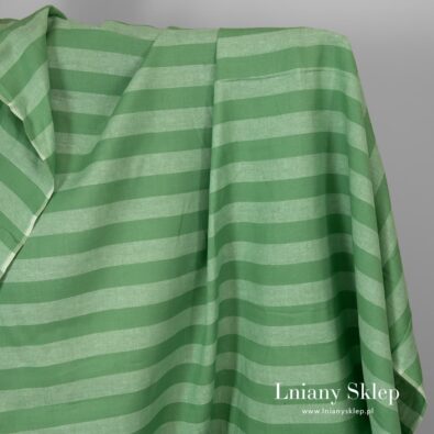 Len w szerokie pasy zielone.