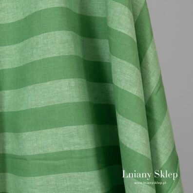 Zielona tkanina 100% lniana.