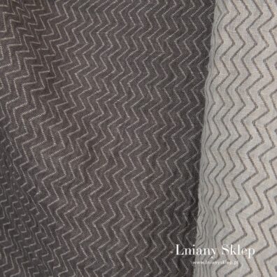 Dwustronny prany len w zygzaki.