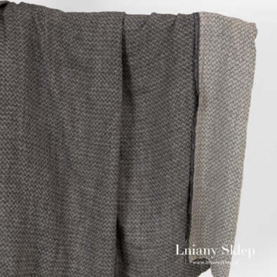 Dwustronny prany len w romby.