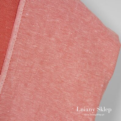 Czerwona tkanina. Len, bawełna.