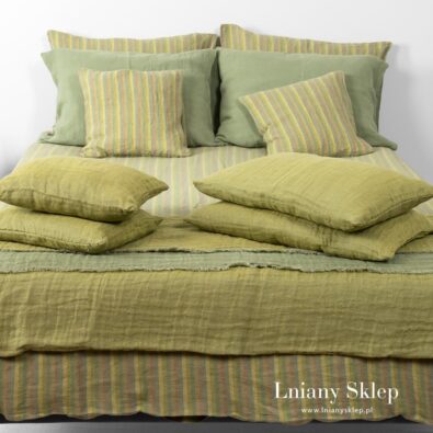 ALOE zielona poszewka na poduszkę.