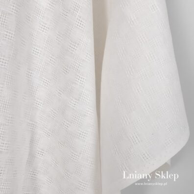 Biała tkanina lniana.