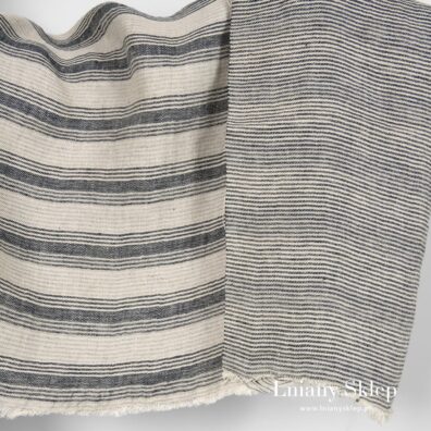 Dwustronna prana tkanina lniana.