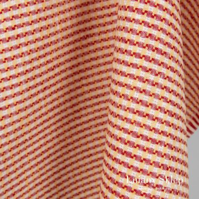 Żółto - czerwony len 100%.