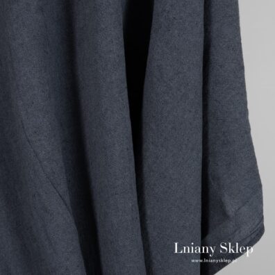 Szeroki, prany len z bawełną.