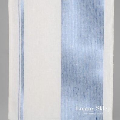 Len ścierkowy w niebieskie paski.