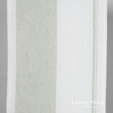 Len ścierkowy w zielone paski.