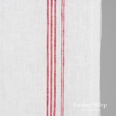 Białe tło w czerwone paski.