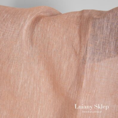 Brzoskwiniowy len na firanki.