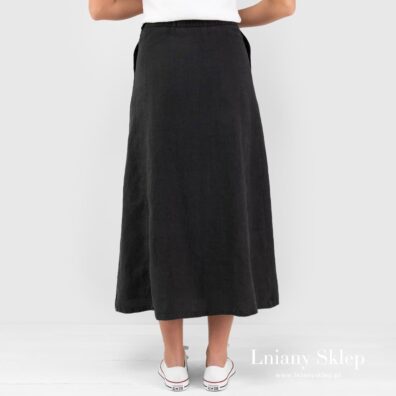 Spódnica w kształcie trapecji.