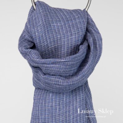 LOTTO MINI fioletowy w krateczkę szalik.