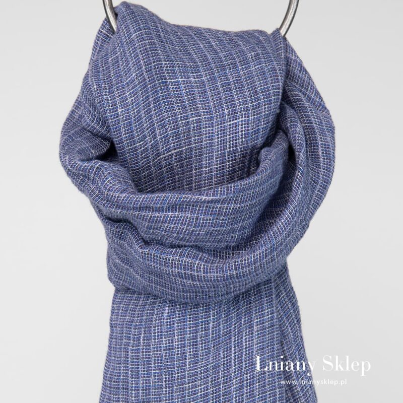 LOTTO MINI fioletowy w krateczkę szalik.