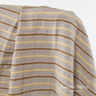 Na szarym tle - poziome paski.