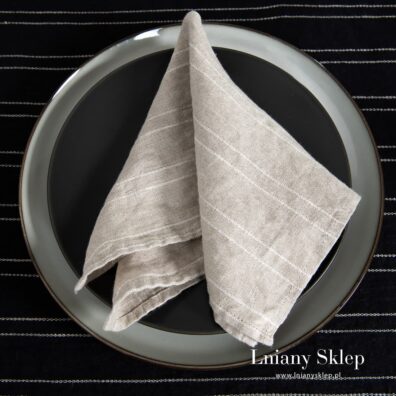 URBAN szara serwetka z pranego lnu.