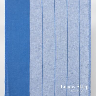 Wąska ścierkowa tkanina niebieska w paski.