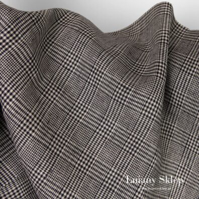 Len w szaro - czarną kratke.