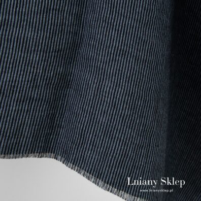 Czarno - szray o granatowym odcieniu len 100%.