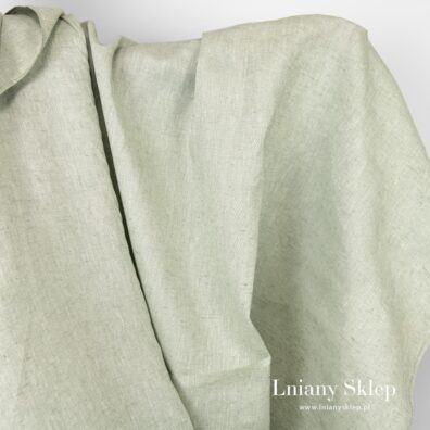 Szeroki jasny zielony len.