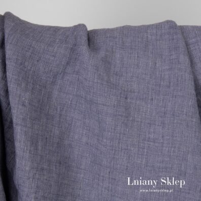 Szary w fiolet prany len 100%.