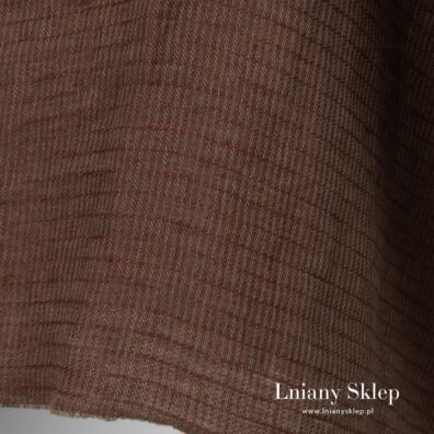 Prana tkanina lniana w prążki.