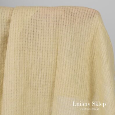 Jasny żółty prany len.