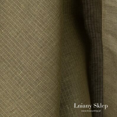 Leciutki zielony len z bawełną.
