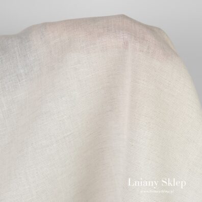 Jasnoszary len z bawełną.