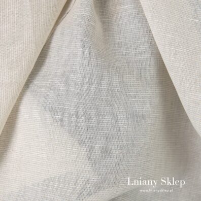 Prześwitujący len z bawełną.