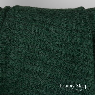 Zielony prany len w melanżu.