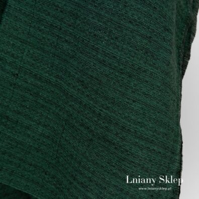 Pramna zielona tkanina lniana.