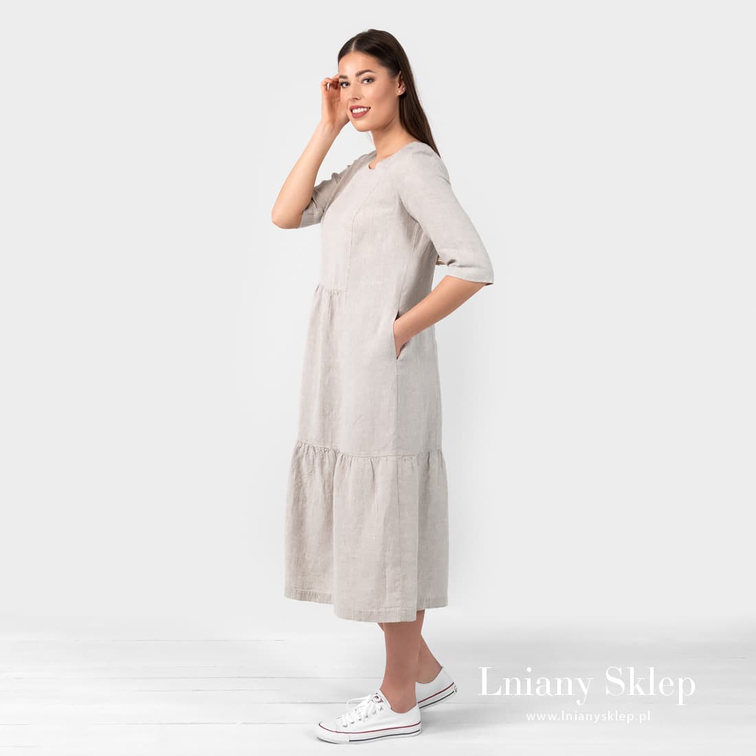 Odcinana, namarszczana.