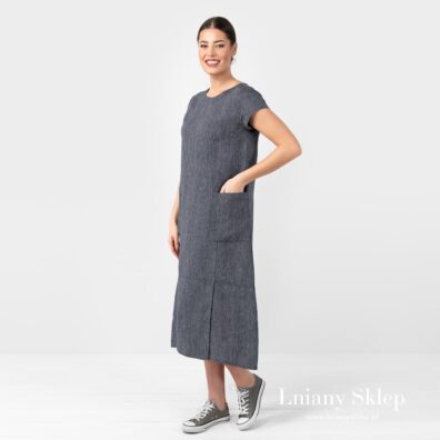 Sukienka z pranego lnu 100%.