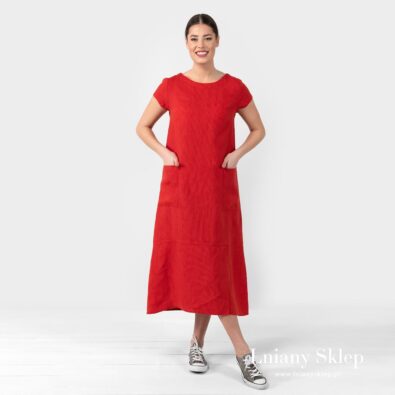 OLIVIA czerwona sukienka.