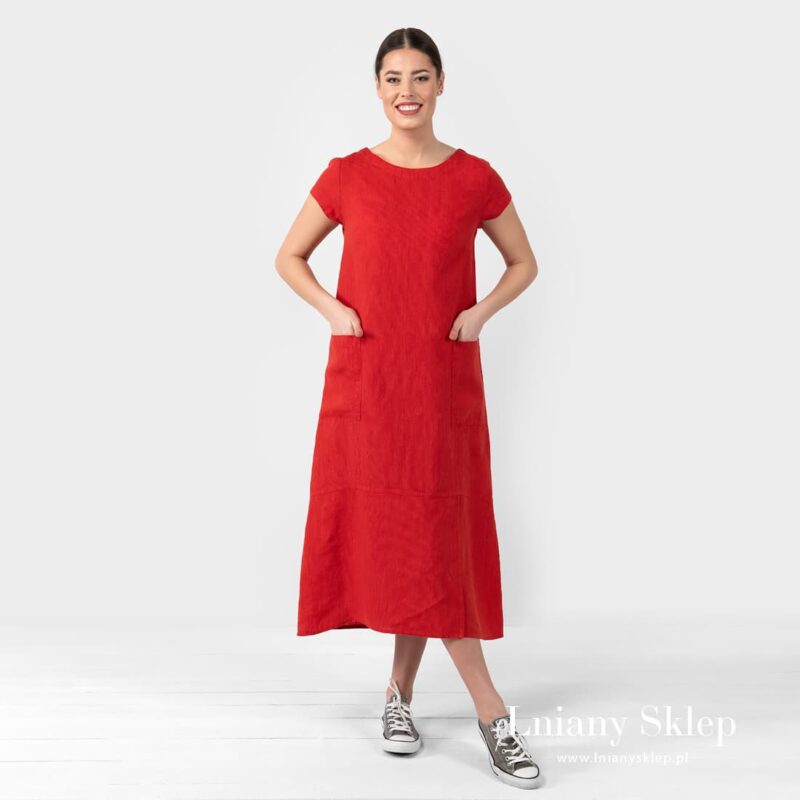 OLIVIA czerwona sukienka.