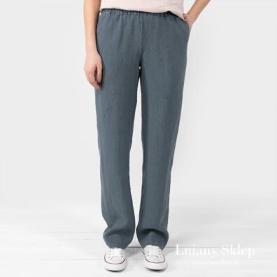 VERONA szare w niebieskość spodnie.