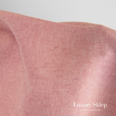 Tkanina w biało - różowym melanżu.