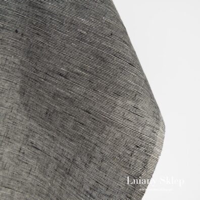 Tkanina lniana ciemny melanż.