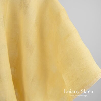 Lekka żółta tkanina lniana.