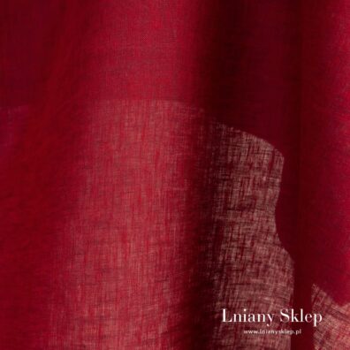 Lekka tkanina ciemna czerwień w melanżu.