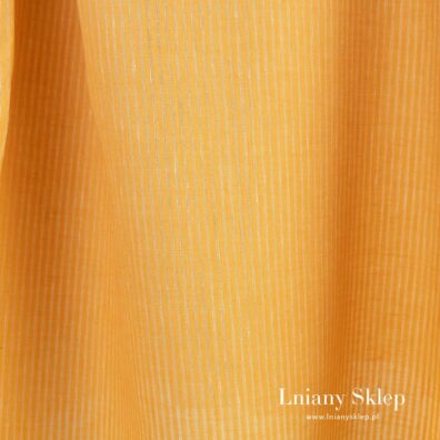 Żółty len w prześwitujące paski.