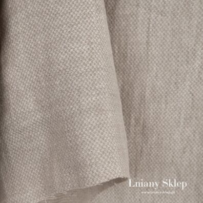 Piaskowy dekatyzowany len 100%.