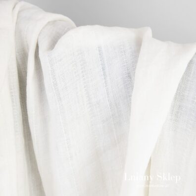 Prana biała tkanina lniana.