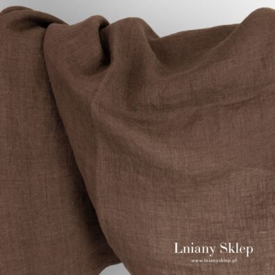 Tkanina w zielono - fioletowym melanżu.