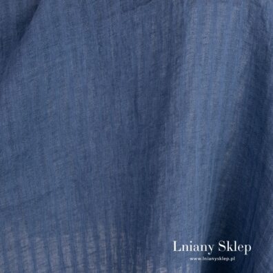 Niebieski len w przeźroczyste paski.