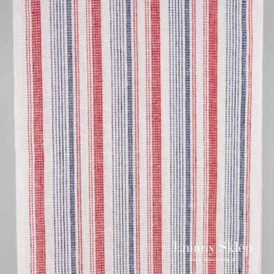 Ścierkowa waflowa tkanina lniana w paski.